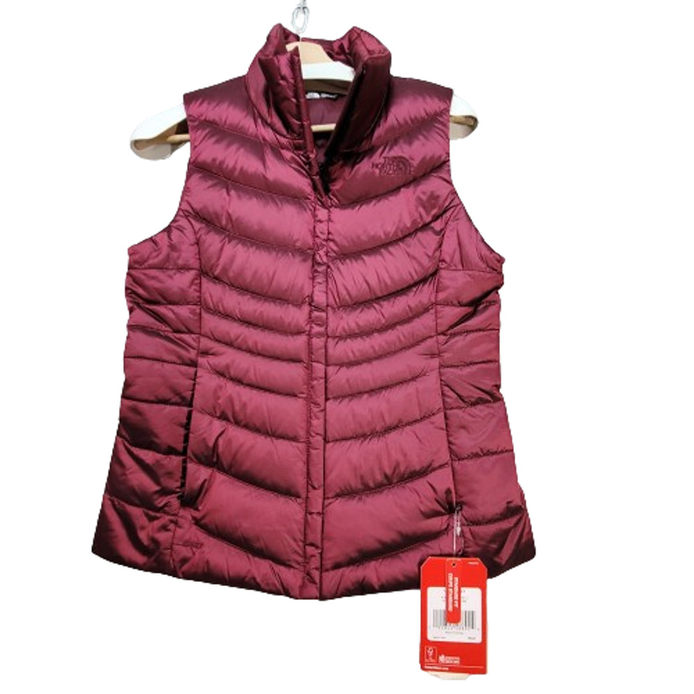 The North Face Women's Aconcagua Vest II Shiny Deep Garnet Red Small Petit NEW